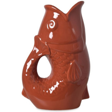 Vase poisson terracotta -...