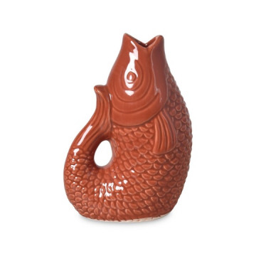 Vase poisson terracotta -...