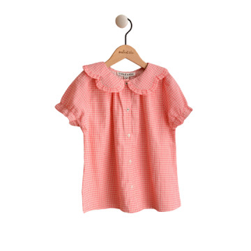 Blouse coton - Vichy Rose -...