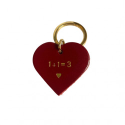 Porte-clés 1 PLUS 1 ÉGAL 3 ♡ - Rouge - Fauvette Paris
