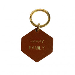 Porte Clés HAPPY FAMILY Camel - Fauvette