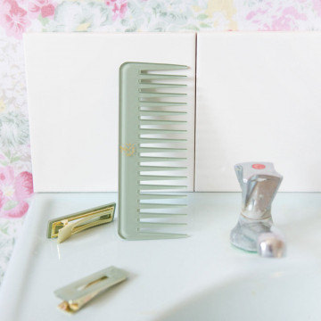 Peigne Opaline vert d'eau -...