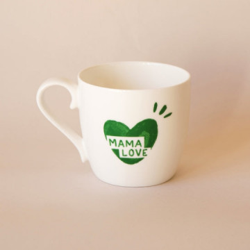 Mug coeur vert sapin...