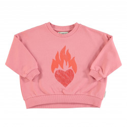 Sweatshirt kid & ado - rose & coeur - Piupiuchick
