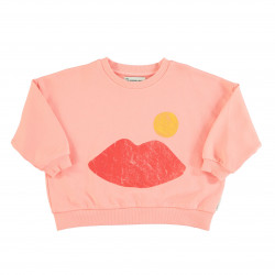 Sweatshirt kid & ado - corail & lèvres - Piupiuchick