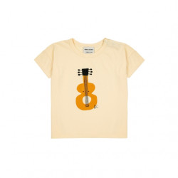 T-Shirt baby - jaune pastel & guitare - Bobo Choses