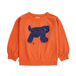 Sweatshirt kid & ado - orange & chat - Bobo Choses