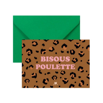 Carte - bisous poulette &...