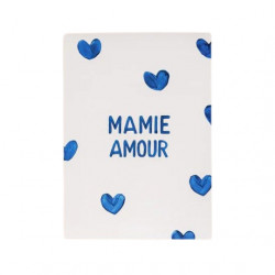 Carnet A5 - mamie amour coeurs bleus - Emoi Emoi
