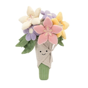 Peluche bouquet de fleurs -...