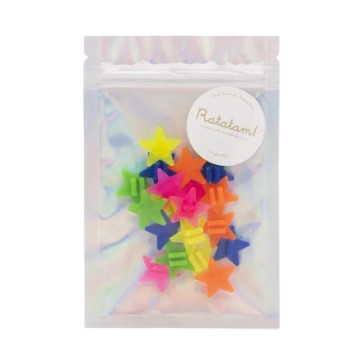 Clips étoiles multicolores...