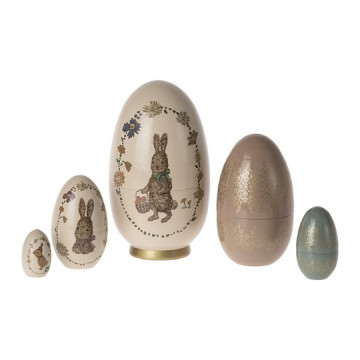 Lot de 5 oeufs de Pâques -...