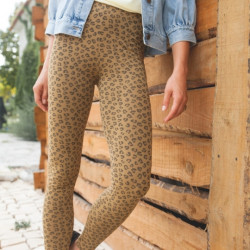Legging Mika femme - bronze & léopard - Marlot Paris