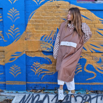 Poncho à capuche Adulte -...