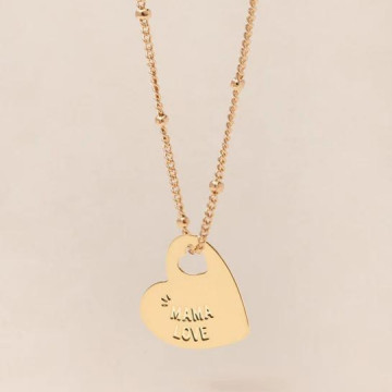 Médaille coeur dorée 15 mm...