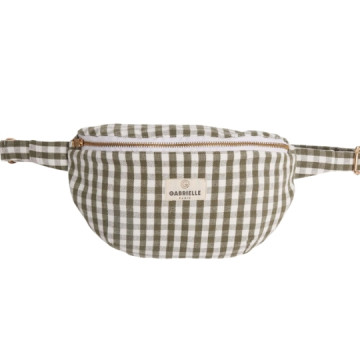 Sac banane - vichy kaki -...