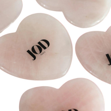 Gua sha quartz rose - coeur...