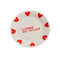 Assiette "l'amour est déclaré" porcelaine - Emoi Emoi