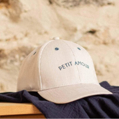 Casquette Enfant Rayée Crème Petit Amour - Chamaye Casquettes, Chamaye