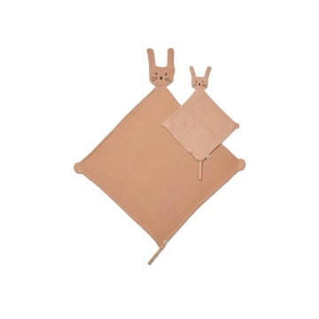 Lot de 2 doudous lapin Alya...