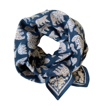 Foulard Latika - ours orage...