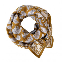 Foulard Latika - ours tapenade - Apaches Collections