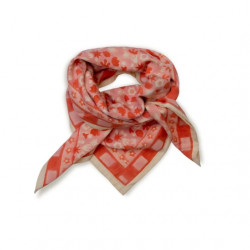 Foulard grand pattern - rose/rouge - Love Explorers