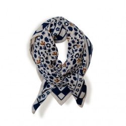 Foulard grand pattern - noir/camel - Love Explorers