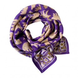 Foulard Latika - ours violet - Apaches Collections