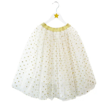 Jupon long à pois -...