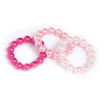 Lot de 3 bracelets - rose...