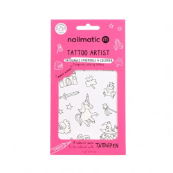 Lot de 12 tatouages à colorier - magic world - Nailmatic