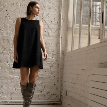 Robe Mae - strass noir - la...
