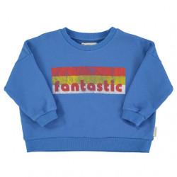 Sweatshirt enfants - bleu / imprimé "fantastic" - Piupiuchick