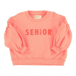 Sweatshirt enfants - rose / imprimé "senior" - Piupiuchick