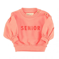 Sweatshirt bébés - rose / imprimé "senior" - Piupiuchick