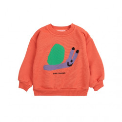 Sweatshirt funny snail bébé - rouge - Bobo Choses