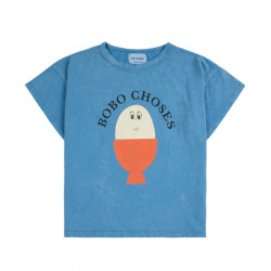 T-shirt enfant morning egg - bleu ciel - Bobo Choses