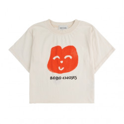 T-shirt enfant & ado joyful face - blanc - Bobo Choses