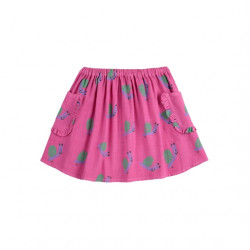 Jupe enfant funny snail over - fuchsia - Bobo Choses