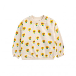 Sweatshirt bébé sunflower all over - beige - Bobo Choses