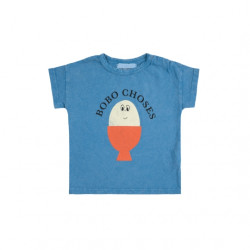 T-shirt bébé morning egg - bleu ciel - Bobo Choses