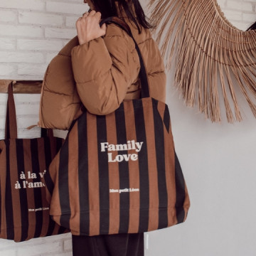 Sac cabas XXL - rayé family...