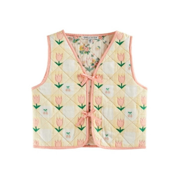 Gilet brodé enfant - vichy...