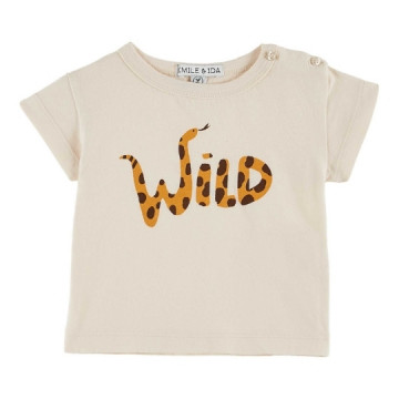 T-shirt wild bébé - crème -...
