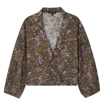 Blouse Eteocle - kaki/lilas...