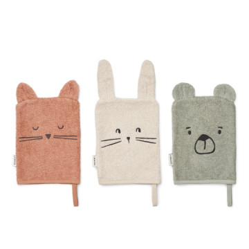 Lot de 3 gants de toilette...