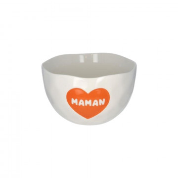Bol cœur Maman - orange -...