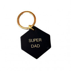 Fauvette : Porte-clés "Super Dad" - marine