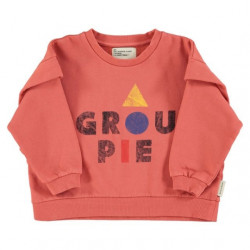 Piupiuchick : Sweatshirt enfant - pink / "groupie" print